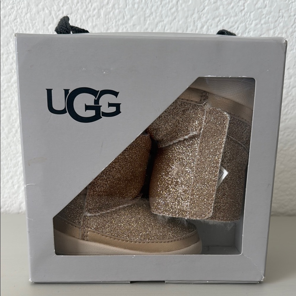 UGG Glittery Gold Baby Booties